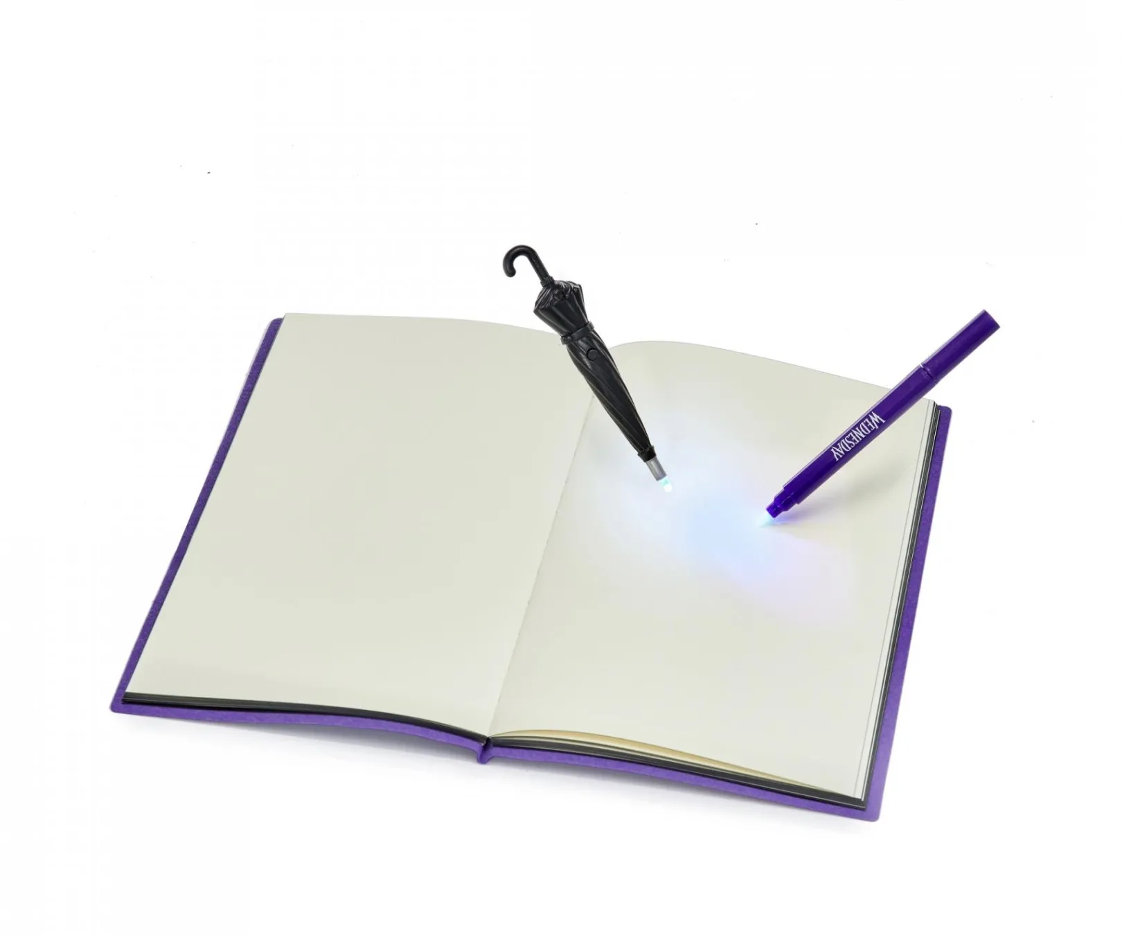 Discount Jada Wednesday Addams Tagebuch (A5, 144 Seiten) - Notizbuch inkl. magischem Stift mit UV-Licht