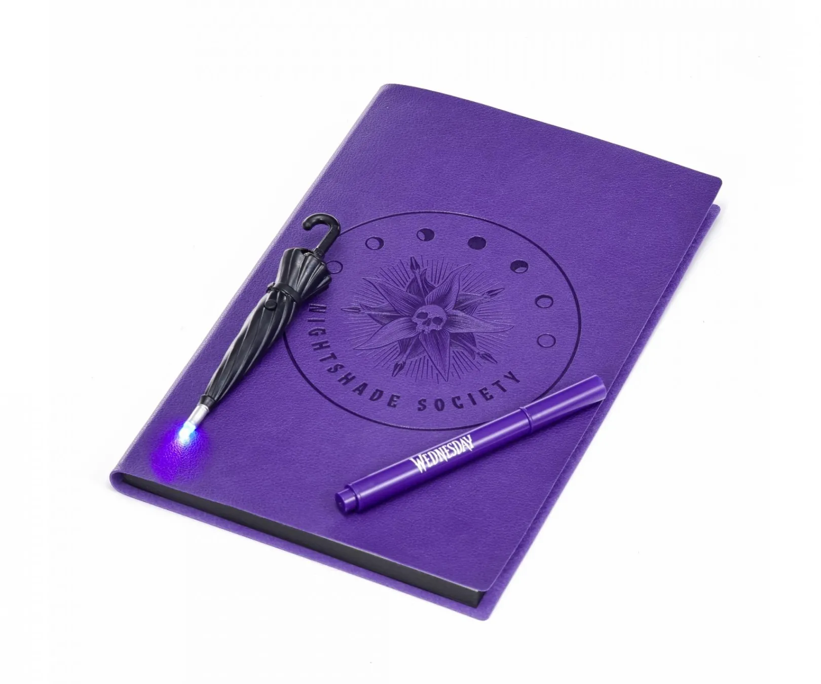 Discount Jada Wednesday Addams Tagebuch (A5, 144 Seiten) - Notizbuch inkl. magischem Stift mit UV-Licht